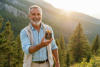 Homem sénior lifestyle Shilajit